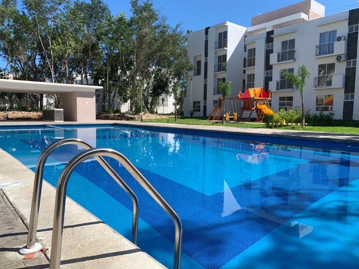 Departamento Vacacional 2 Habitaciones Vista A La Alberca By Eita Cancun Dış mekan fotoğraf